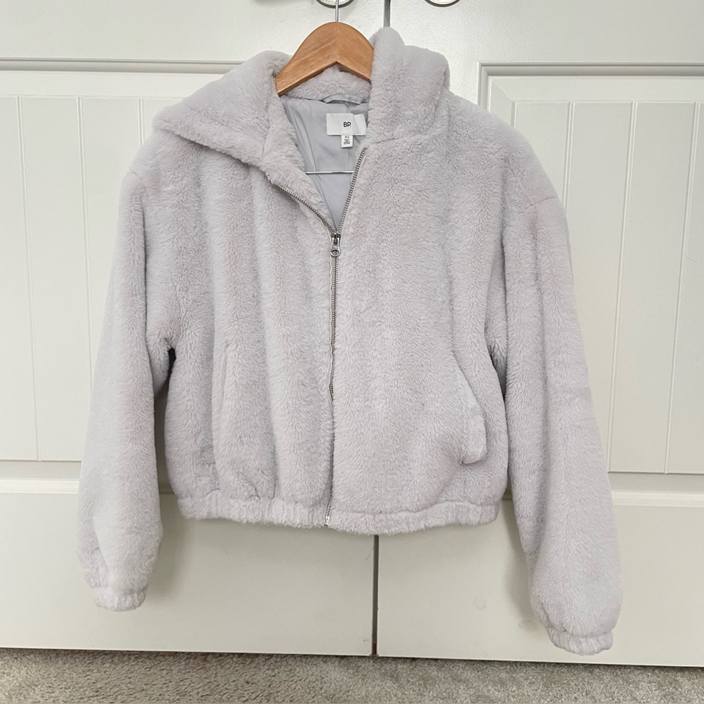 BP Silver Grey Furry Jacket